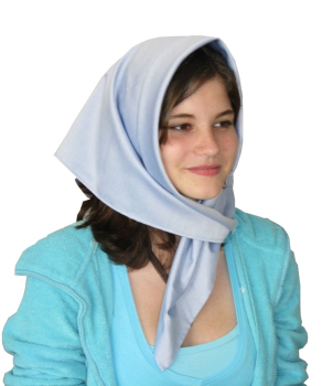 Strahlenschutz-Kopftuch hellblau